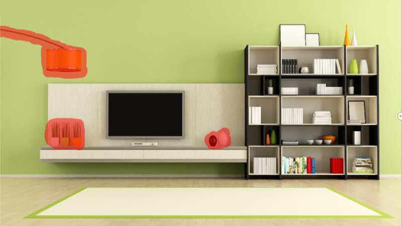 Paint over the elements to be removed